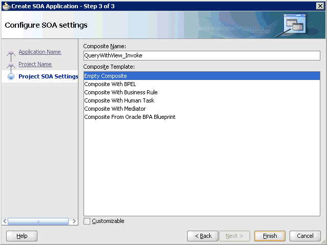 Configure SOA settings pane Configure SOA settings pane