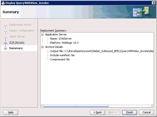 Summary dialog box Summary dialog box