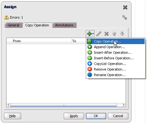 Assign dialog box Assign dialog box