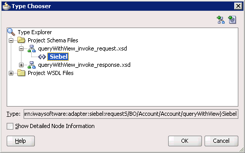 Type Chooser dialog box Type Chooser dialog box