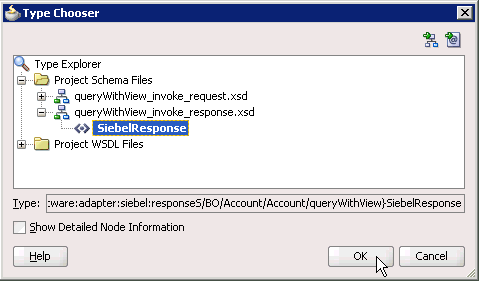 Type Chooser dialog box Type Chooser dialog box