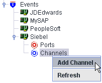 Application Explorer context menu Application Explorer context menu