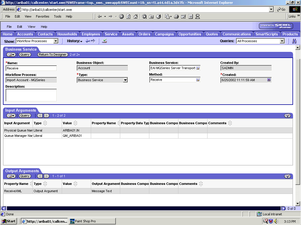 EAI MQ Series Server Transport Business service. EAI MQ Series Server Transport Business service.