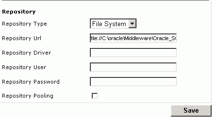 BSE repository settings BSE repository settings
