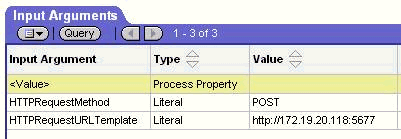Input Arguments tab Input Arguments tab