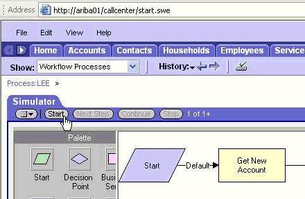 Simulator tab Simulator tab