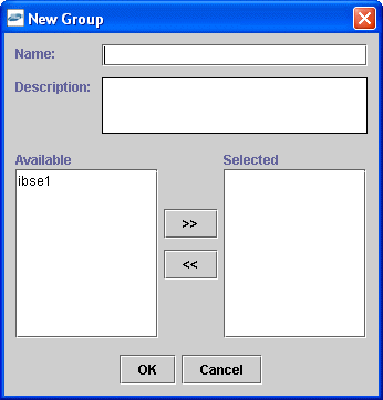 New Group dialog box New Group dialog box