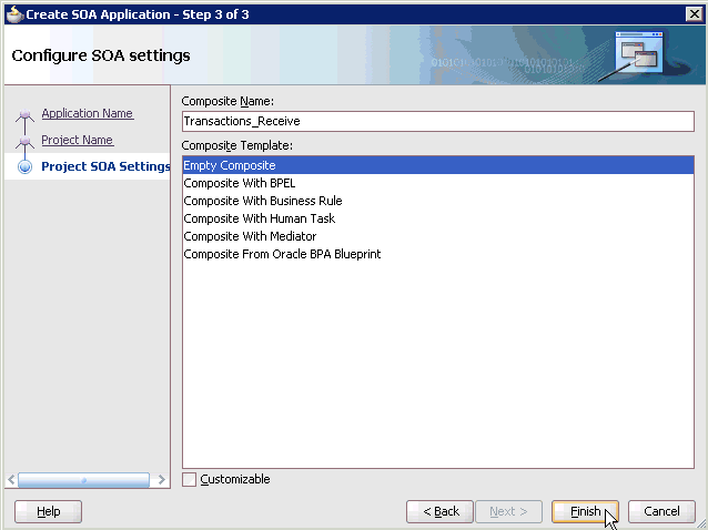 Configure SOA settings pane Configure SOA settings pane