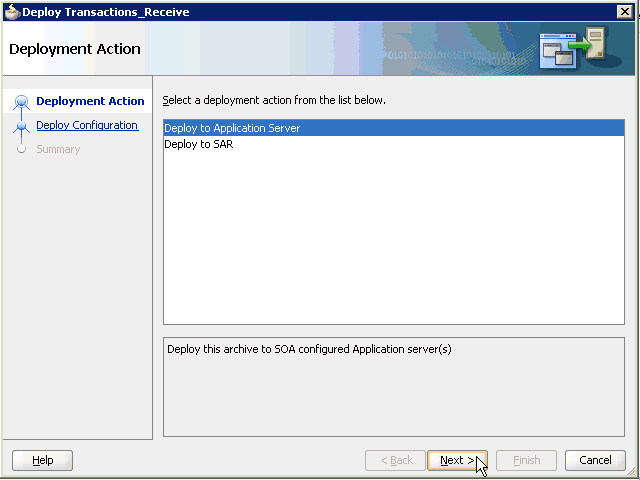 Deployment Action pane Deployment Action pane