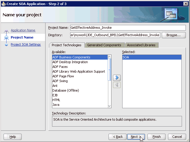 Name your project pane Name your project pane