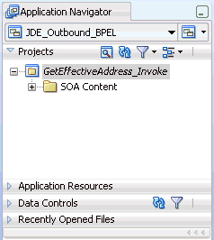 Application Navigator tab Application Navigator tab