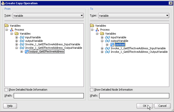 Create Copy Operation dialog box Create Copy Operation dialog box