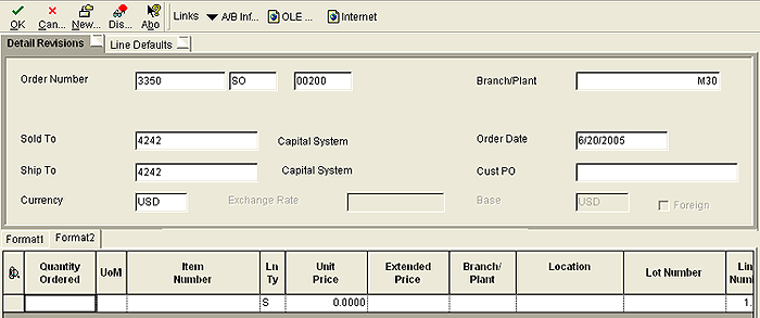 The correct order values The correct order values