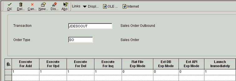 Data Export Control Revisions window Data Export Control Revisions window