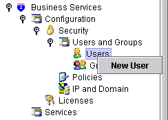 Creating a new user Creating a new user