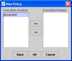 New Policy dialog box New Policy dialog box