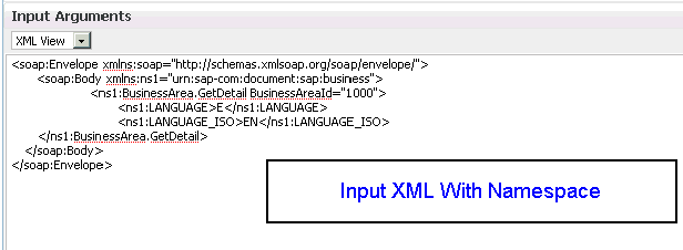 Input XML With Namespace Input XML With Namespace