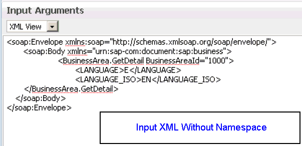 Input XML Without Namespace Input XML Without Namespace