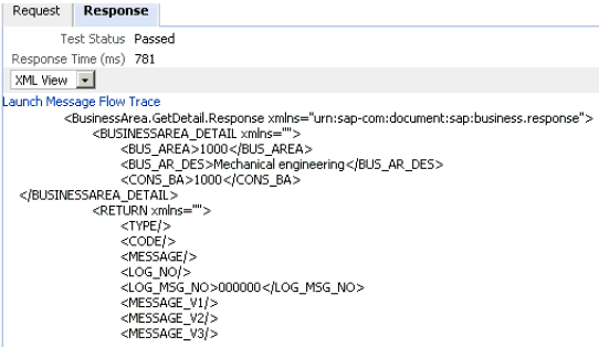 Response tab Response tab