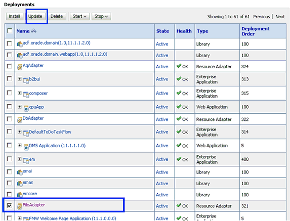 Deployments page Deployments page