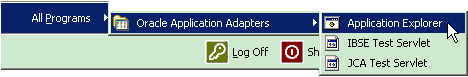 Oracle Application Adapters Program Menu Oracle Application Adapters Program Menu
