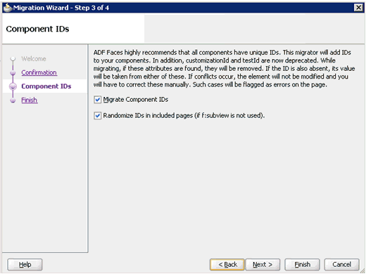 Component IDs page Component IDs page