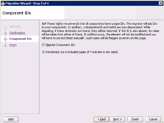 Component IDs page Component IDs page