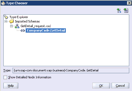 Type Chooser dialog Type Chooser dialog