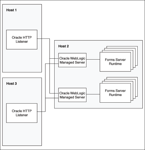 HTTP listeners, different hosts; OC4J instances same host. HTTP listeners, different hosts; OC4J instances same host.