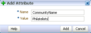 Add Attribute dialog Add Attribute dialog
