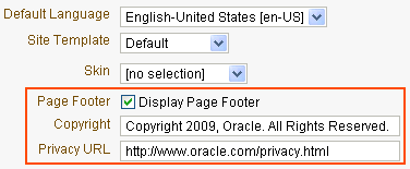 Customizing the Copyright and Privacy URL Customizing the Copyright and Privacy URL