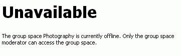 Default Group Space Unavailable Page Default Group Space Unavailable Page