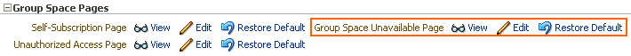 General subtab link to edit Group Space Unavailable Page General subtab link to edit Group Space Unavailable Page