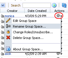 Changing the Group Space Name and URL Changing the Group Space Name and URL