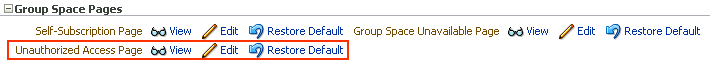 General subtab link to edit Unauthorized Access Page General subtab link to edit Unauthorized Access Page