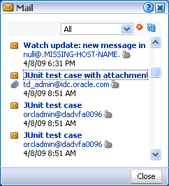 Mail panel in Sidebar Mail panel in Sidebar