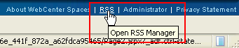 RSS link in WebCenter Spaces RSS link in WebCenter Spaces