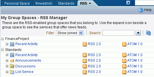 RSS page RSS page