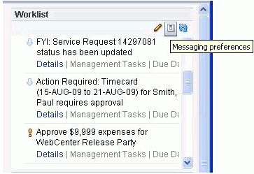 Worklist Messaging Preferences icon Worklist Messaging Preferences icon