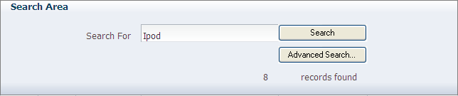 Search form using form-type components