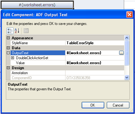 The ADF Output Text Component