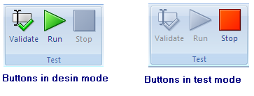 Run and Stop buttons in Oracle ADF tab