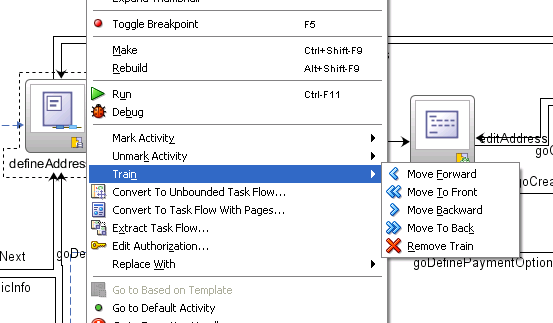 Context Menu to Edit a Train Stop
