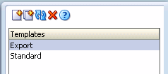 Context Template page. left panel Context Template page. left panel