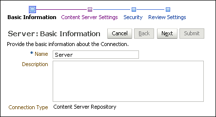 Connection Basic Information Page Connection Basic Information Page