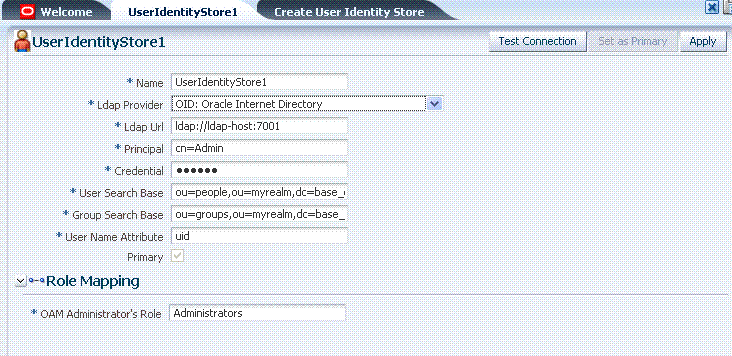 User Identity Store Definition User Identity Store Definition