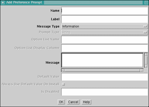 Surrounding text describes Add Preference Prompt screen. Surrounding text describes Add Preference Prompt screen.