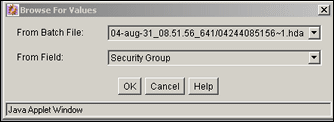 Surrounding text describes Browse for Values screen. Surrounding text describes Browse for Values screen.