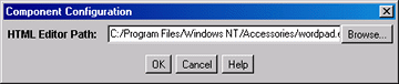 Surrounding text describes Component Configuration screen. Surrounding text describes Component Configuration screen.