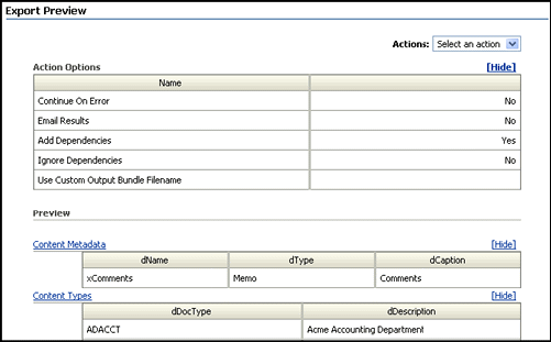 Surrounding text describes Export Preview screen. Surrounding text describes Export Preview screen.